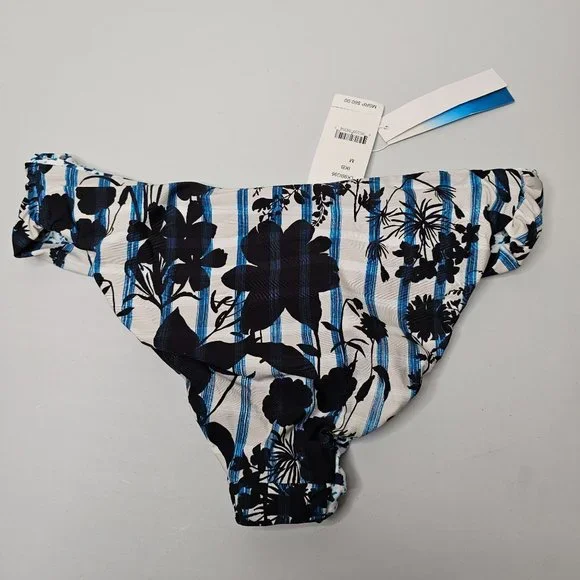 Lucky Brand Size Medium Reversible Shirred Hipster Bikini Bottoms Swim - Picture 5 of 6